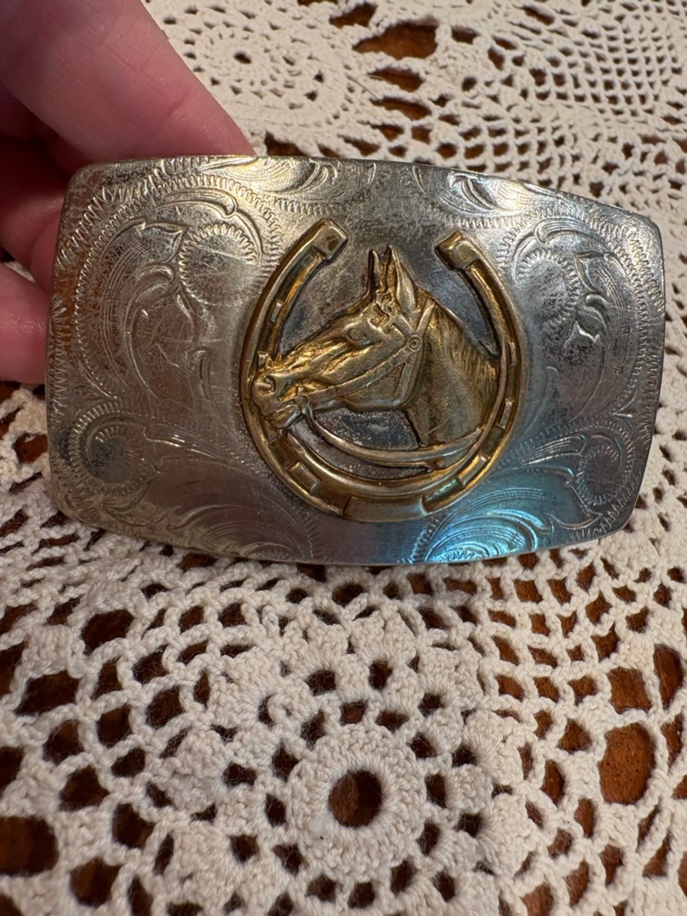vintage Justin belt buckle